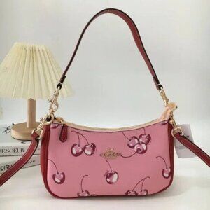 Coach Teri Shoulder Bag With Cherry Print NWT